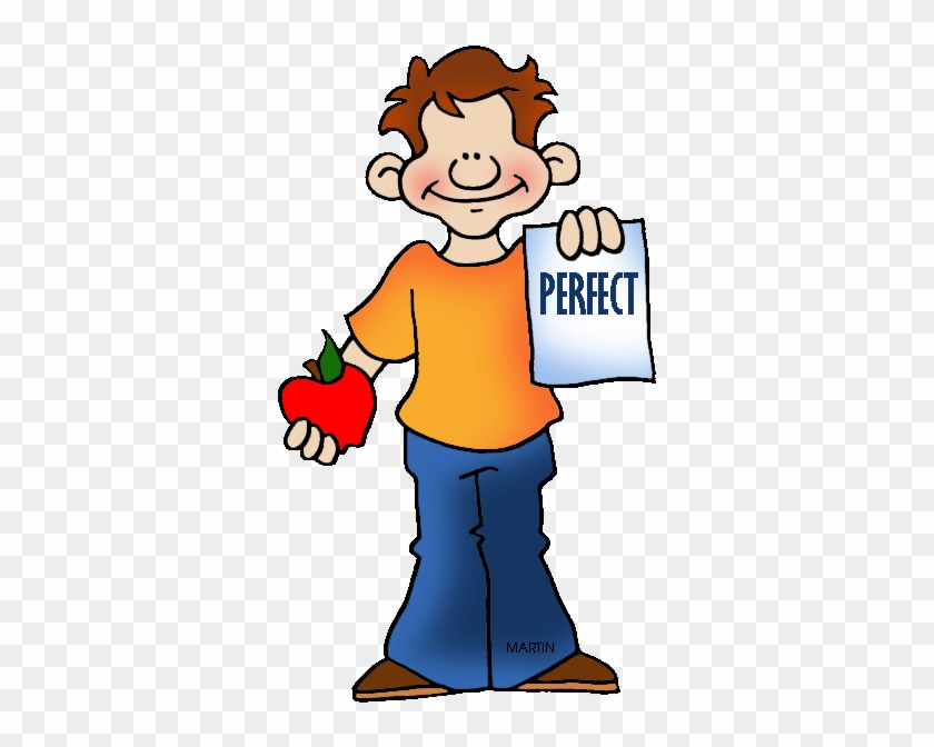 School Clip Art By Phillip Martin Perfect Attendance - Perfect Attendance Clip Art #1093143