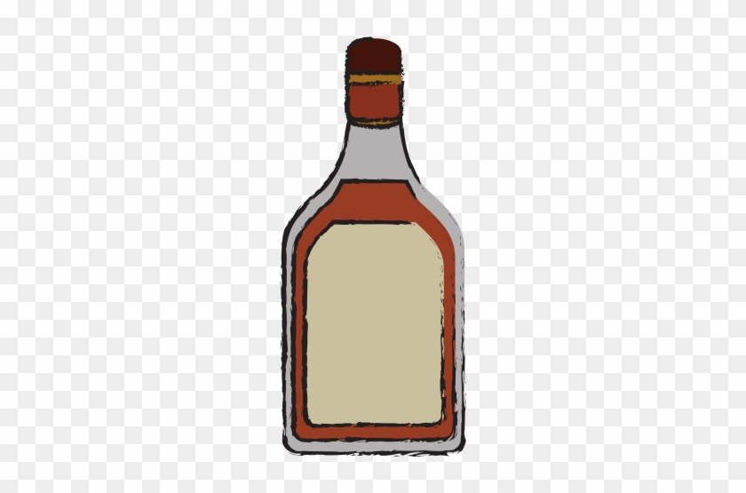 Tequila Bottle - Botella De Alcohol Dibujo #1093168