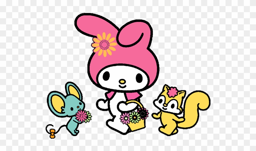 Free Hello Kitty Vectors - My Melody Coloring Pages #1093170