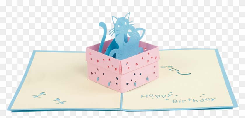 If The Birthday Girl/boy Is A Certified Cat Lover, - Popz Two Cats Popup Card #1093269