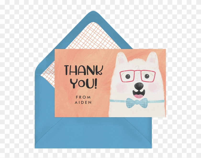 Doggone Birthday Thank You Note In Orange - Patchwork #1093283