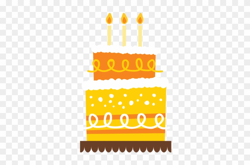 yellow birthday cake clipart