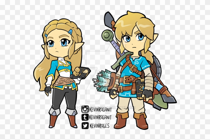 Zelda And Link Breath Of The Wild By Kevinraganit On - Link Chibi Breath Of The Wild #1093310