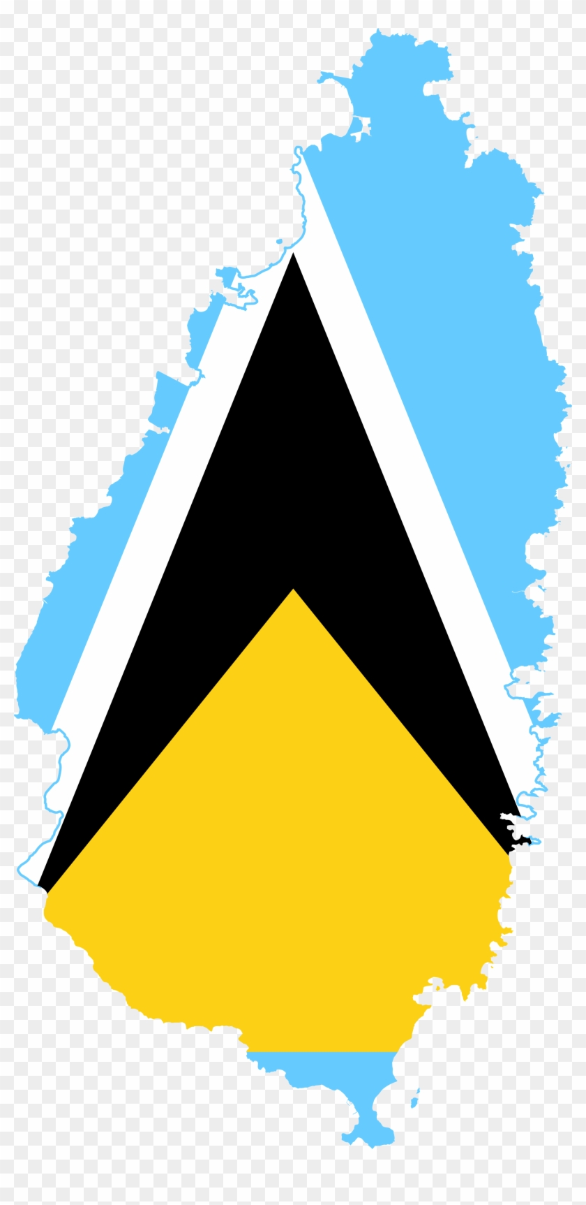 Open - St Lucia Flag Map #1093329