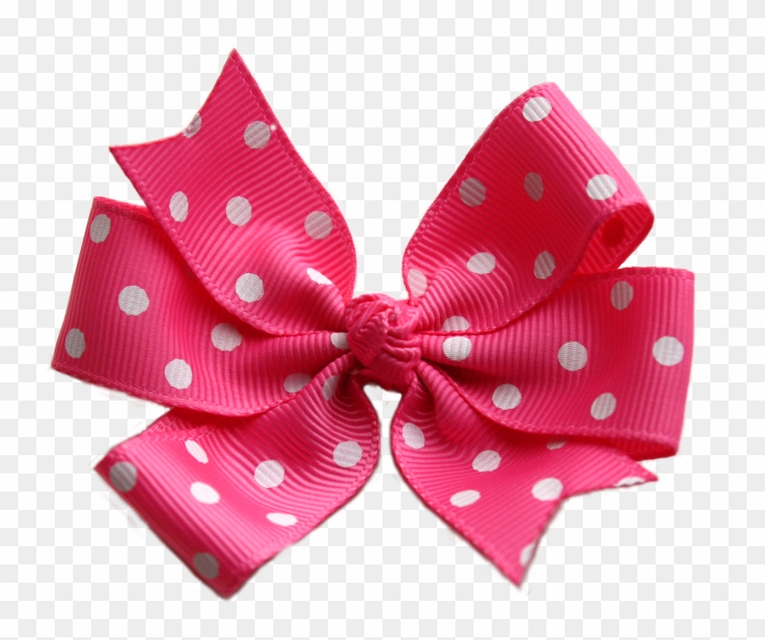 3-inch Baby Pink And White Polka Dot Bow - Headband Png For Baby Girl #1093358
