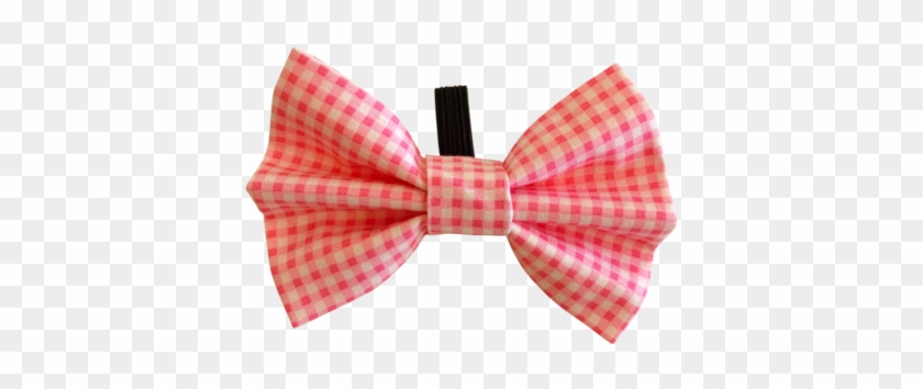 Baby Pink Gingham Bow Tie © - Plaid #1093365