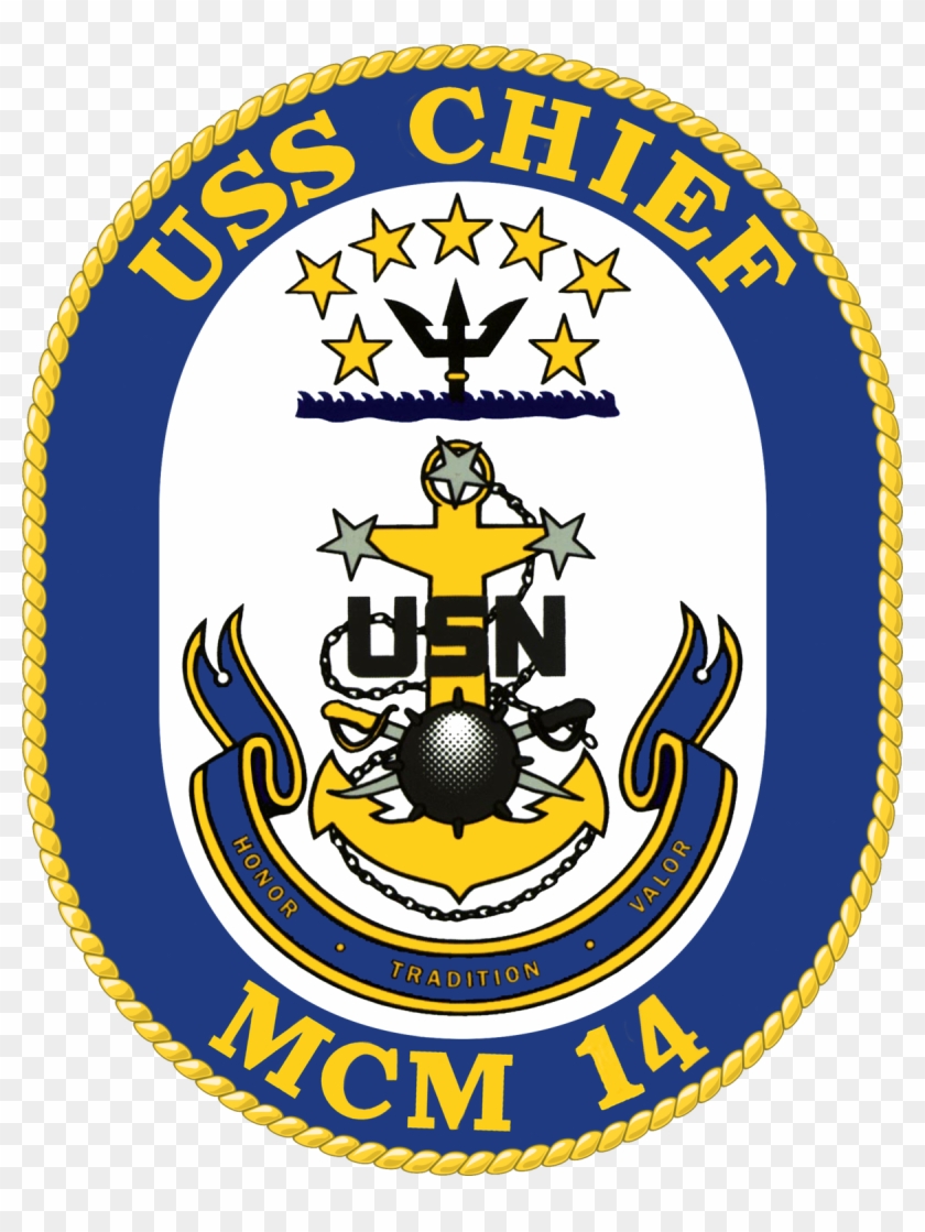 Us Navy Logo Clip Art On Clipart - Uss Chief Mcm 14 Us Navy Ship Tile Coaster #1093412