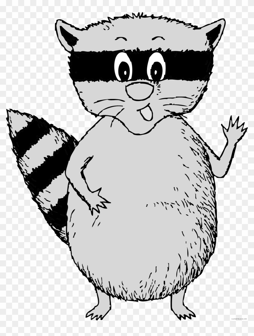 Raccoon Animal Free Black White Clipart Images Clipartblack - Bully At The Barn #1093447