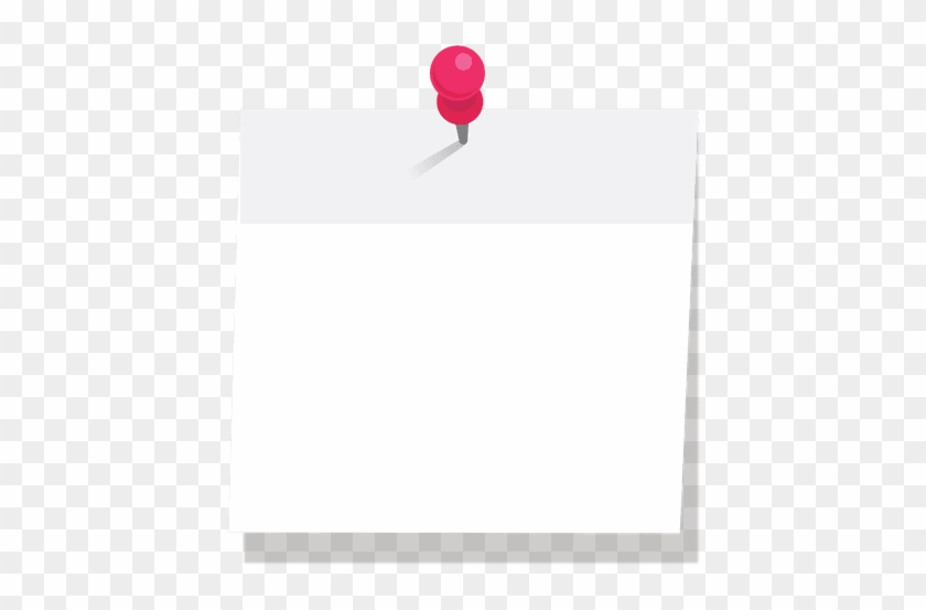 Pinned White Sticky Note Transparent Png - Sticky Note Png White #1093476