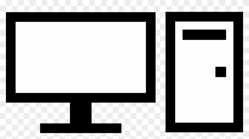 Big Image - Computer Black And White Png #1093651