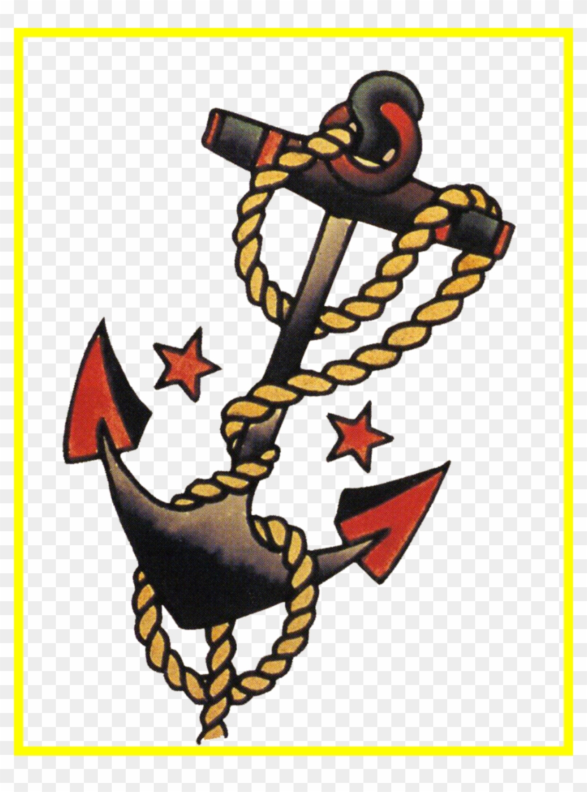 Awesome Sailor Jerry Vintage Tattoo Designs Anchors - Sailor Jerry Anchor Tattoo #1093781