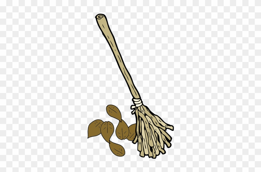 Rake The Leaves - Cartoon Witches Broom #1093882