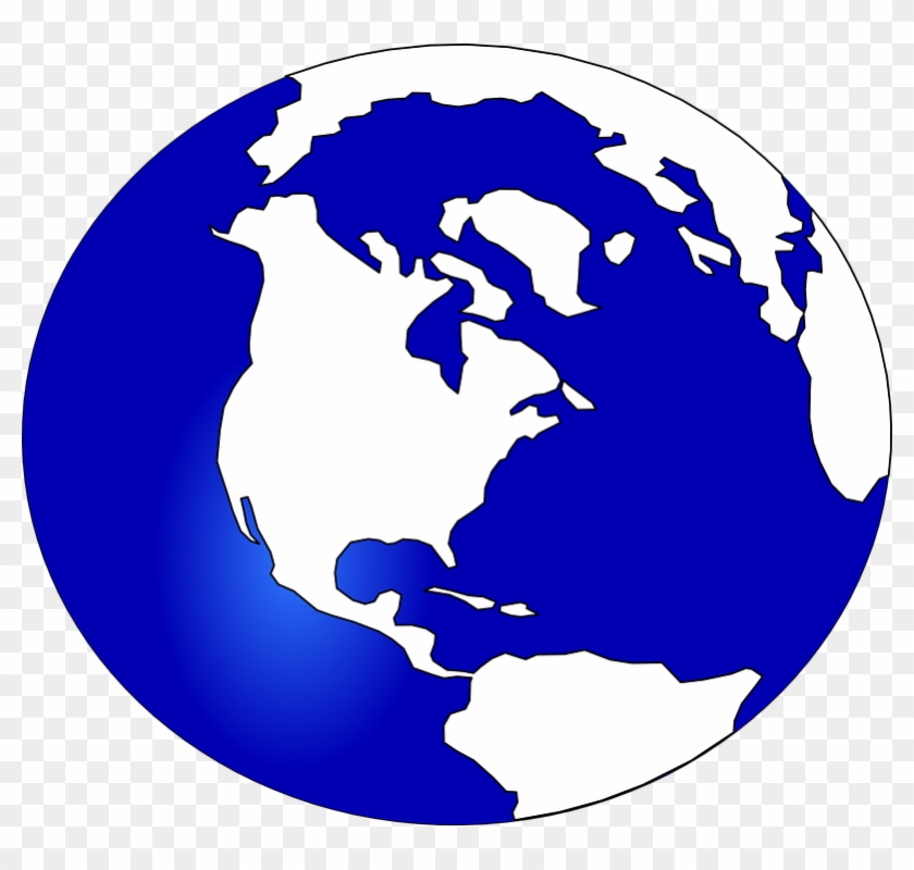 Planet Earth Clipart Globe Logo - Blue And White Earth #1093895