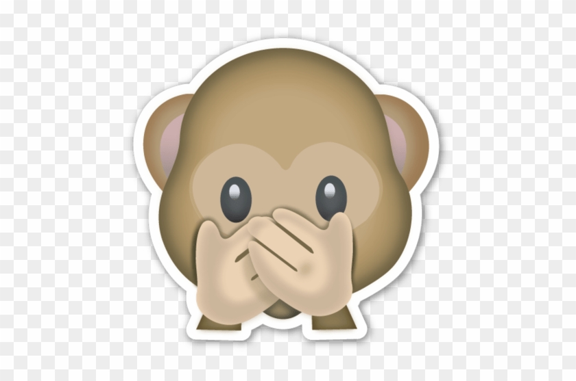 Monkey Hidden Face Emoji - Emoji Del Monito Tapandose La Boca #1094010