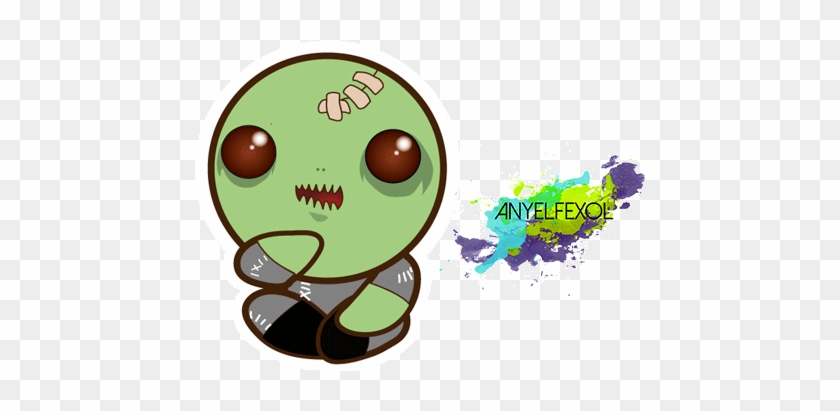 Kawaii Sticker Zombie By Anyelfexol On Deviantart - Kawaii Zombie Png #1094199