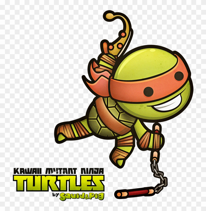 Superhero Digital Clipart, Superhero Clipart, Supergirl - Kawaii Mutant Ninja Turtles #1094213