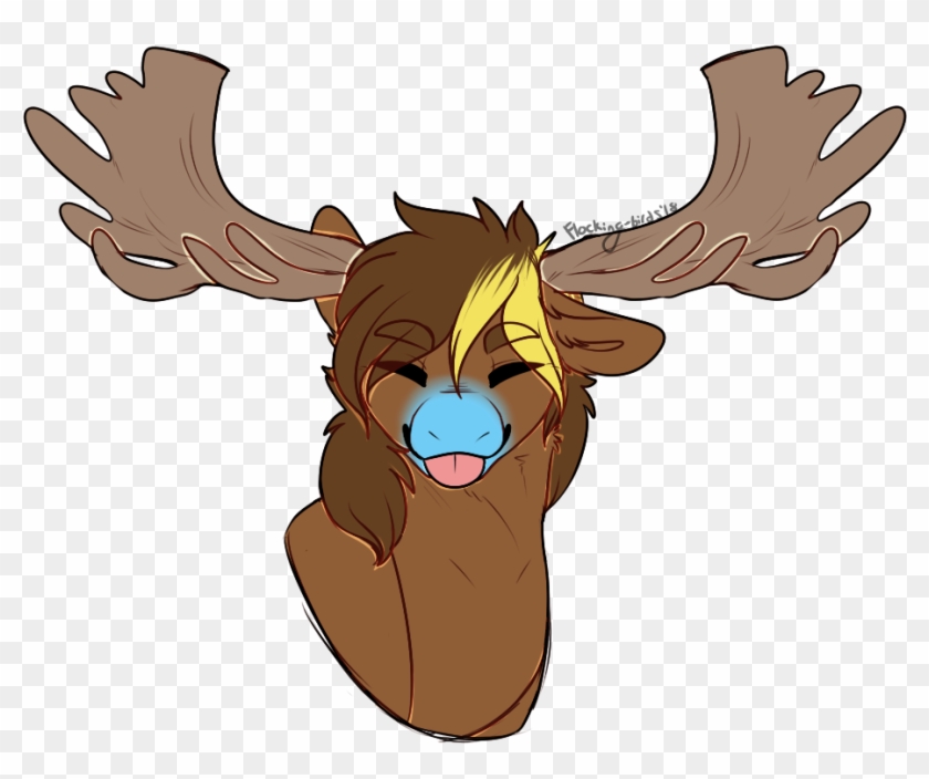 Antlers, Blep, Dyed Mane, Moose, Oc, Oc Only, Oc - Filename #1094229