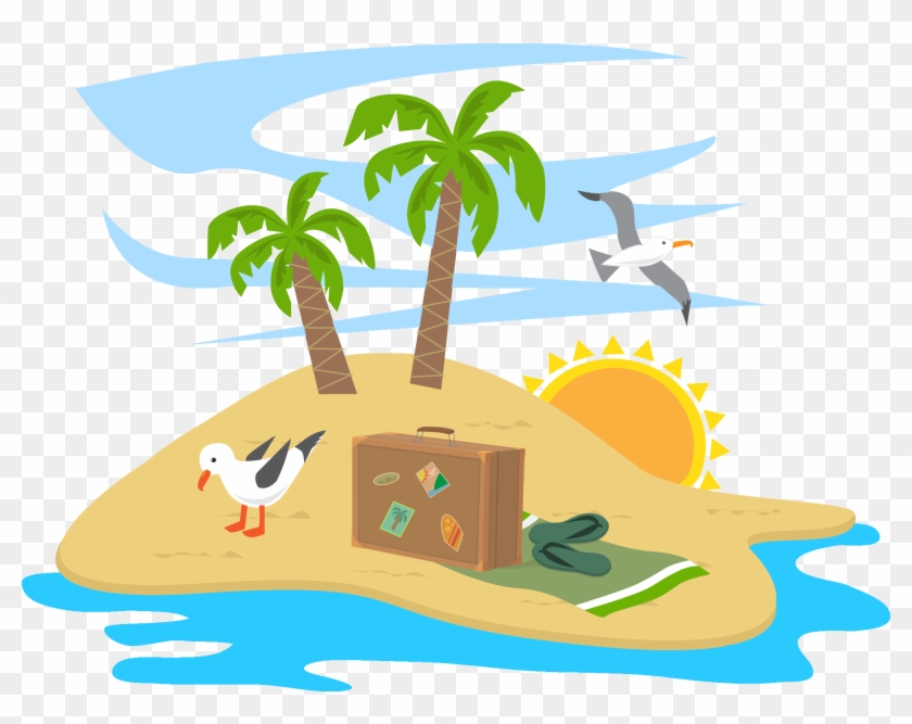 Hotel - Cartoon Island - Island Vector Png #1094273