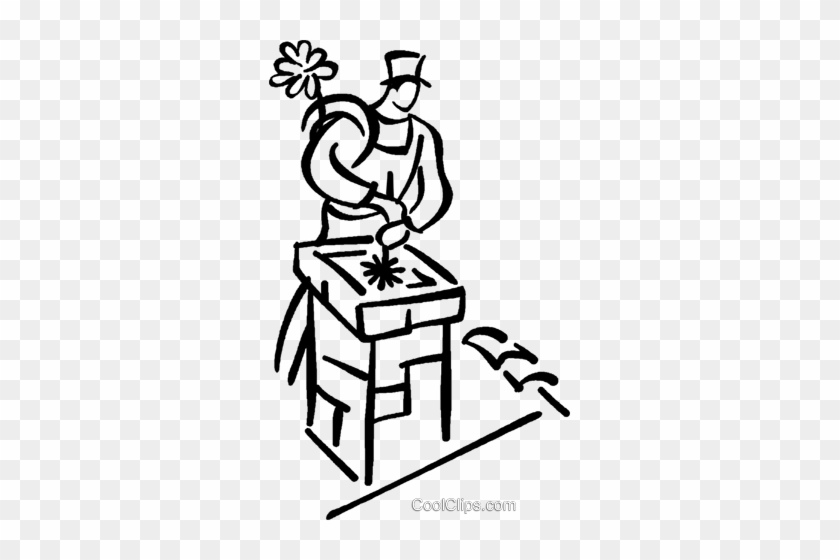 Chimney Sweep Royalty Free Vector Clip Art Illustration - Chimney Sweep #1094310