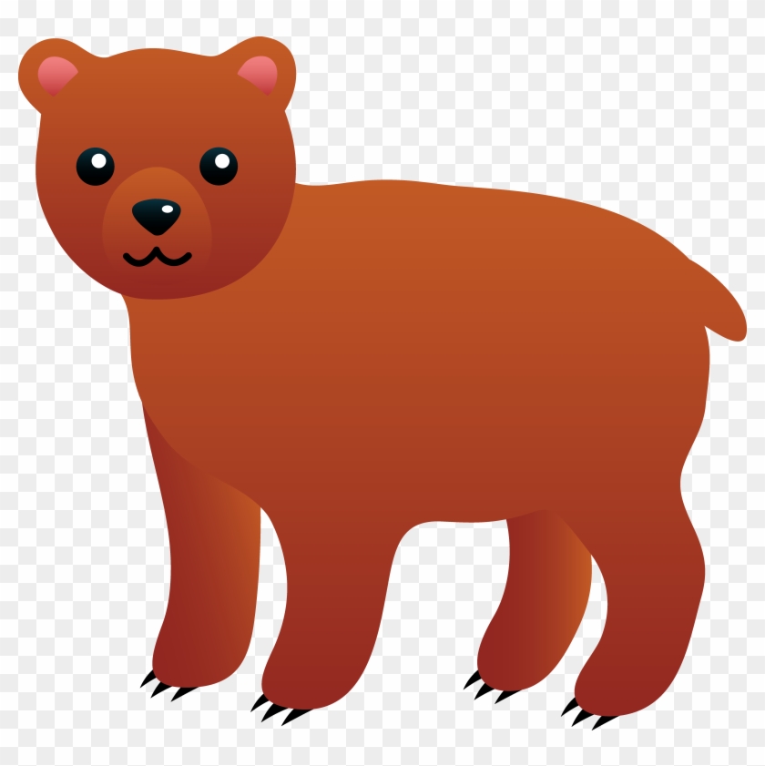 Bear Cub Clip Art Gif - Grizzly Bear Clipart Easy #1094377