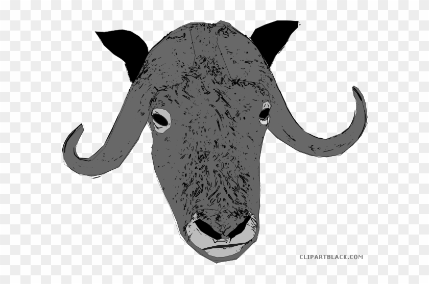 Buffalo Head Animal Free Black White Clipart Images - Custom Yak Shower Curtain #1094798