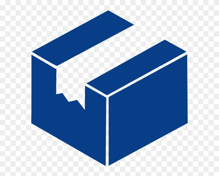 Blue Package Box Clip Art At Clker - Cube Form #1094878