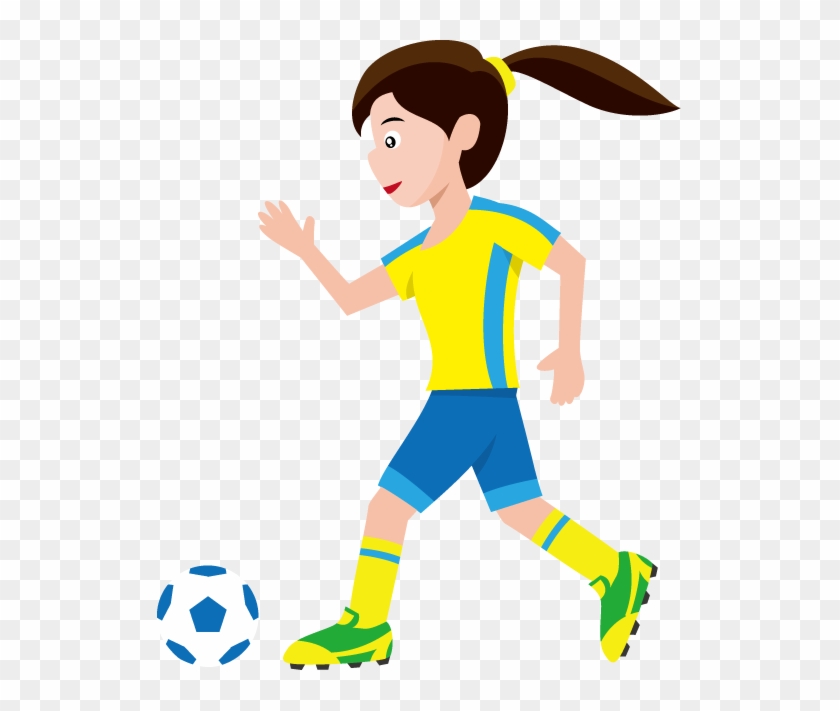 Women Playing Soccer Women Soccer Clipart - Muñequitas Jugando Futbol #1094975