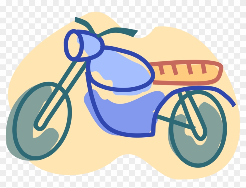 Vector Illustration Of Dirt Bike Motorcycle Or Motorbike - Vector Illustration Of Dirt Bike Motorcycle Or Motorbike #1095038