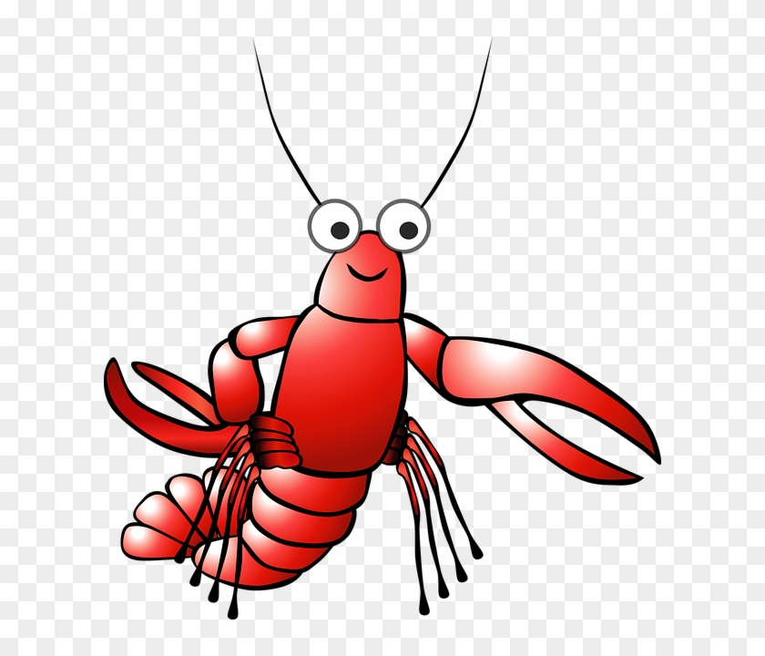 Cartoon, Crayfish, Lobster, Red, Sea, Stuff - Lobster Clipart #1095067