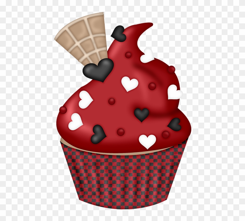 Snp Tchequred Love Satc Collab Elements06 - Red Cupcake Png #1095215