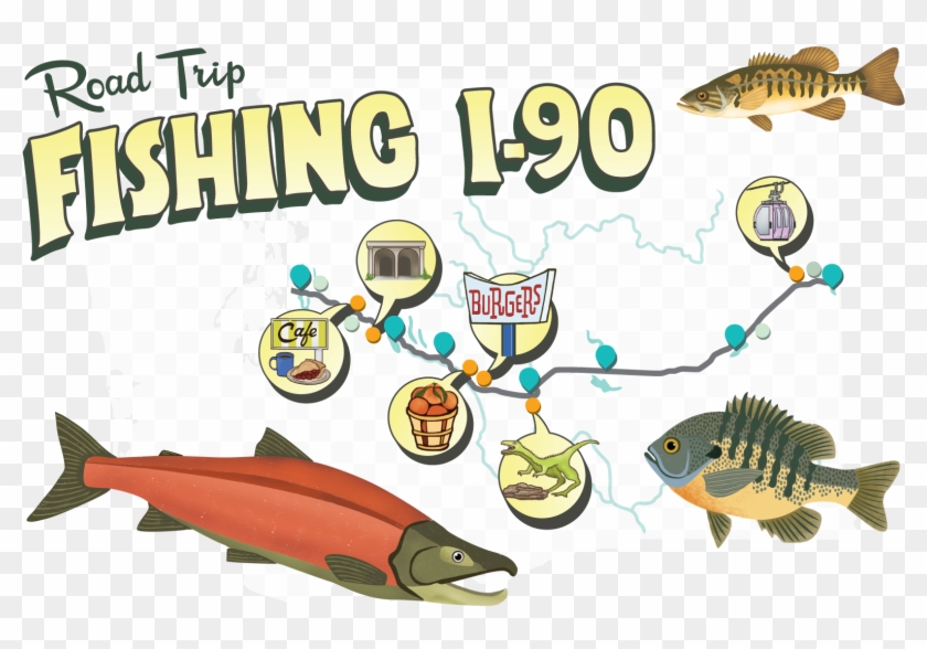 Fishing Clipart Road - Sockeye Salmon #1095301