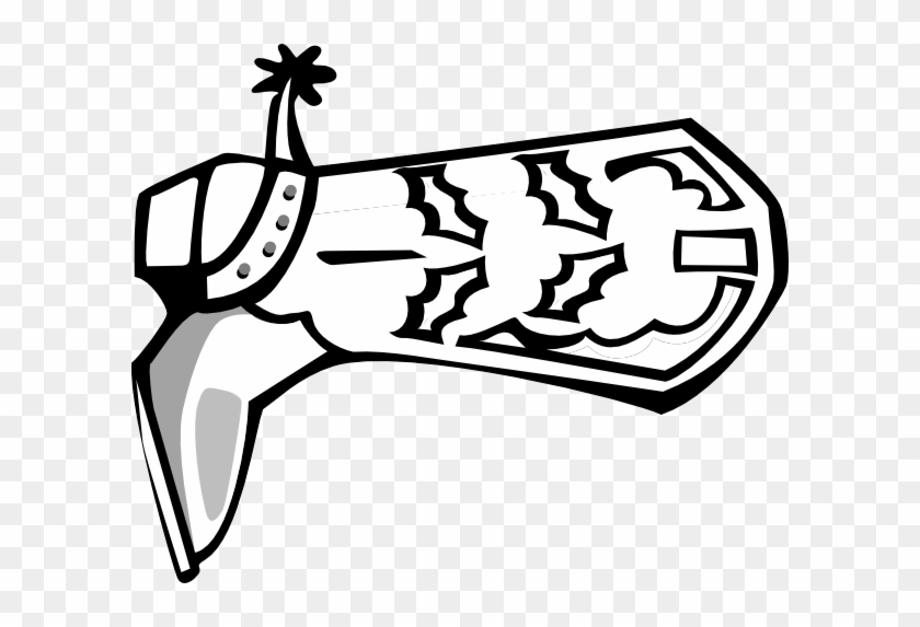 Cowboy Boot Clip Art Black And White #1095521