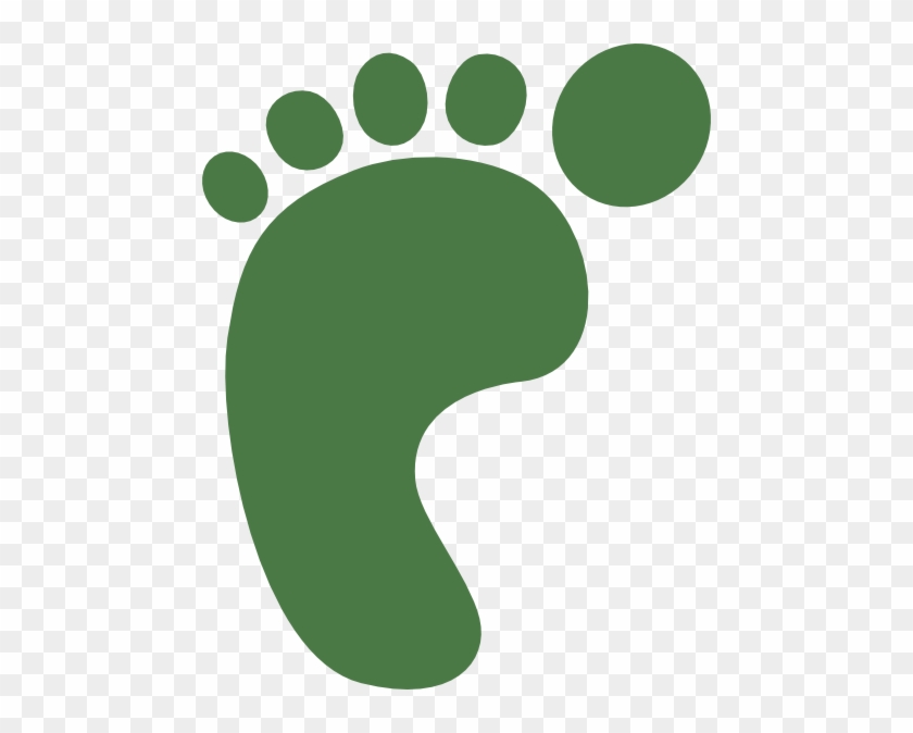 This Free Clip Arts Design Of Green Foot - Green Footprint Clipart #1095926