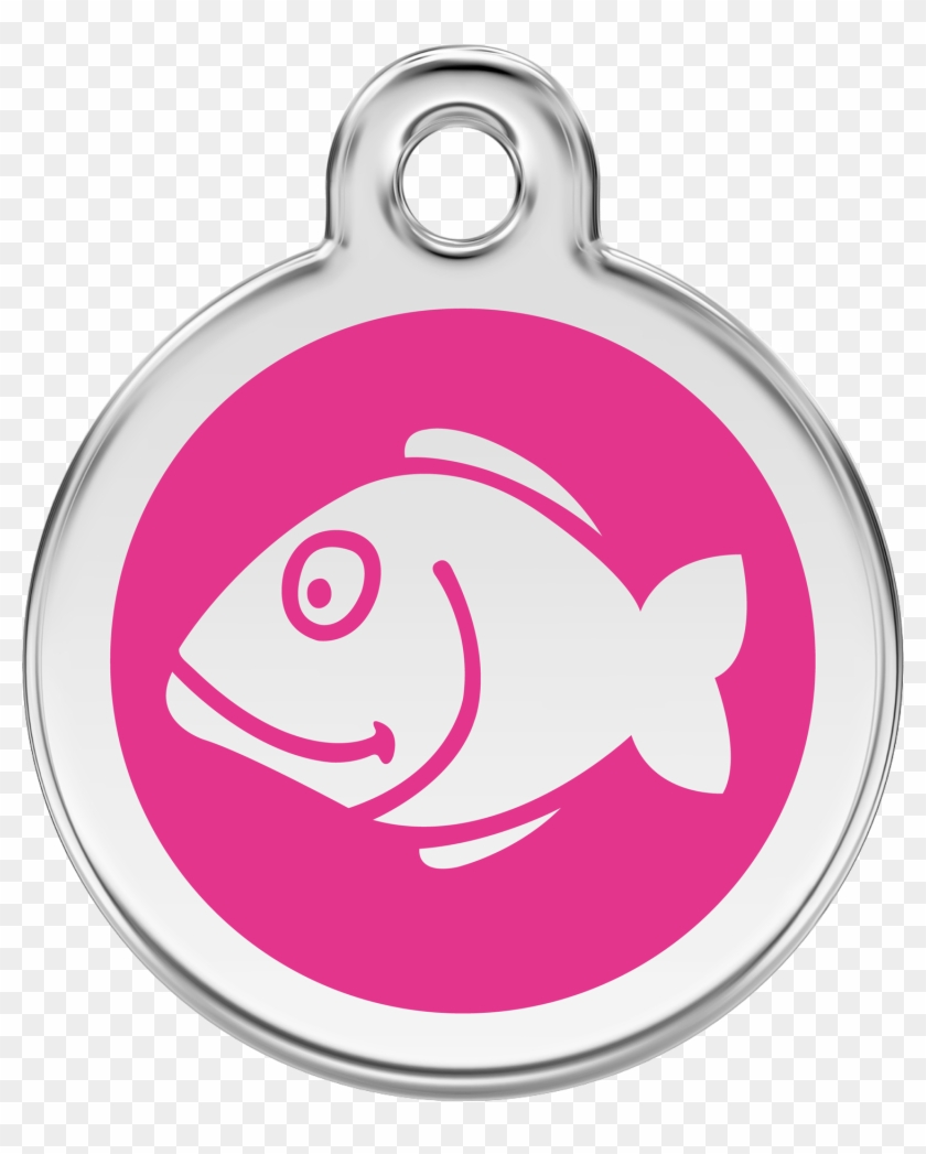 1fihps, 9330725036666, 图片 - Red Dingo Fish Cat Id Tag - Hot Pink #1096174