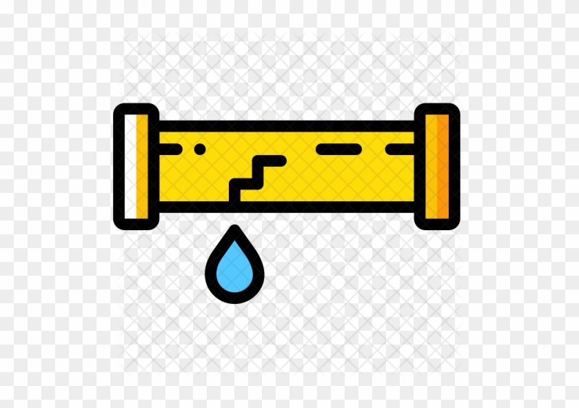 Leaking Icon - Yellow Cartoon Water Pipe #1096266
