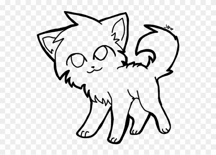 Chibi Cat Lineart By Lilrobgrayson13 On Deviantart - Drawing #1096270