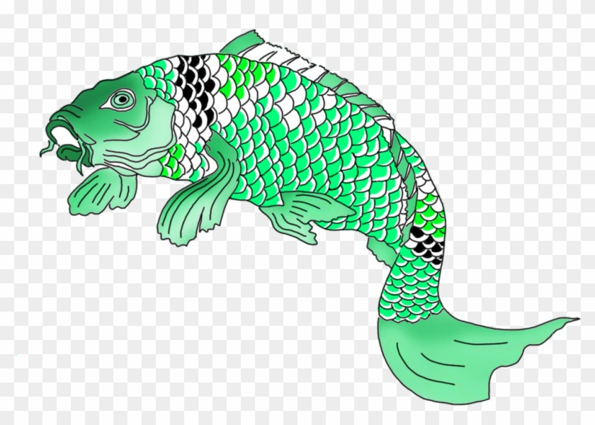 Colorful Koi Fish Drawings - White #1096459