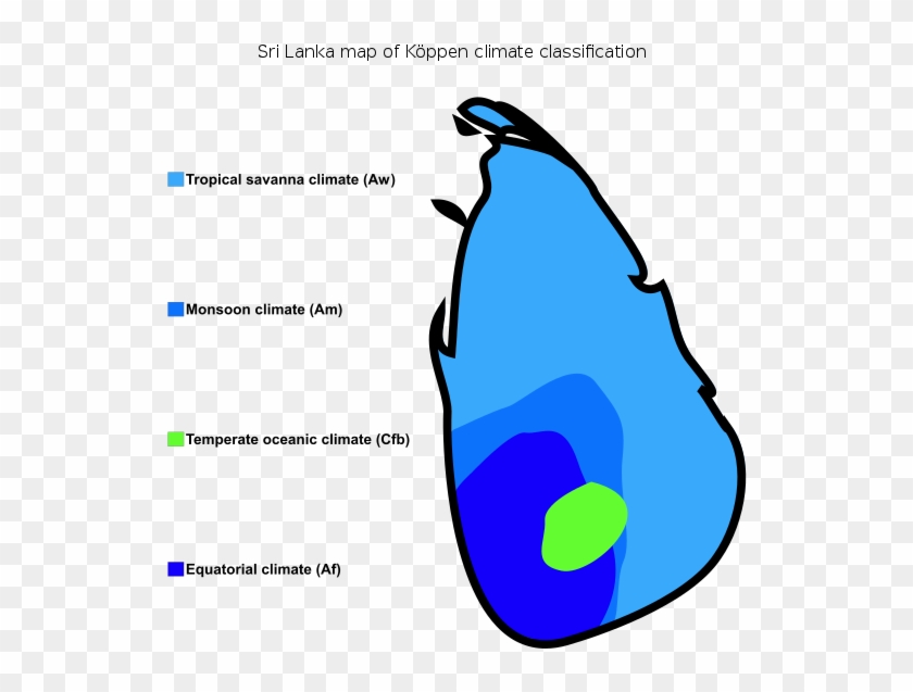 Sri Lanka Map Of Köppen Climate Classification - Climate Of Sri Lanka #1096478