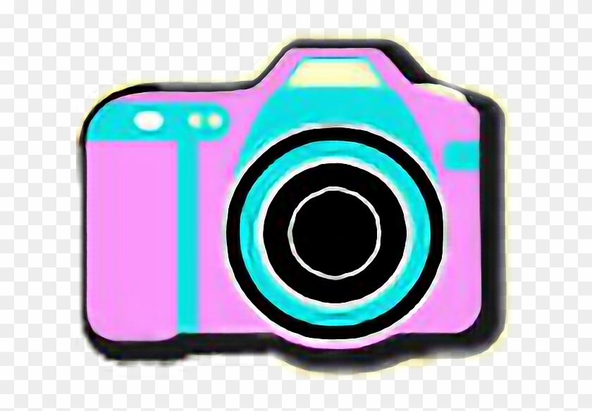 90's Camera Pink Cute Radfreetoedit - Circle #1096480