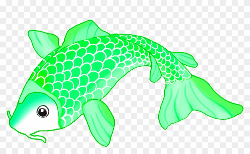 Green Koi Fish Sketch - Green Koi Fish #1096529