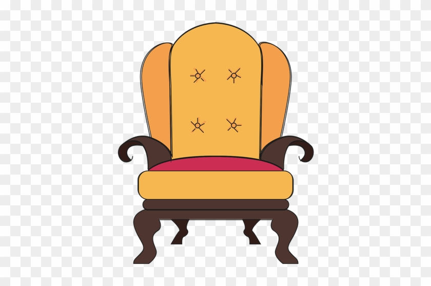 Royal Armchair Cartoon Transparent Png - Chair Cartoon Transparent Background #1096653