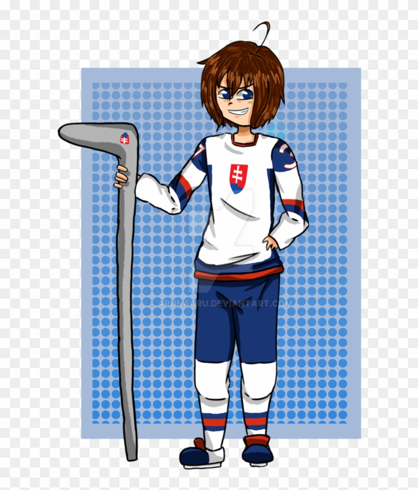 Slovakia As A Hockey Player By Arunaoru - Cartoon #1096753