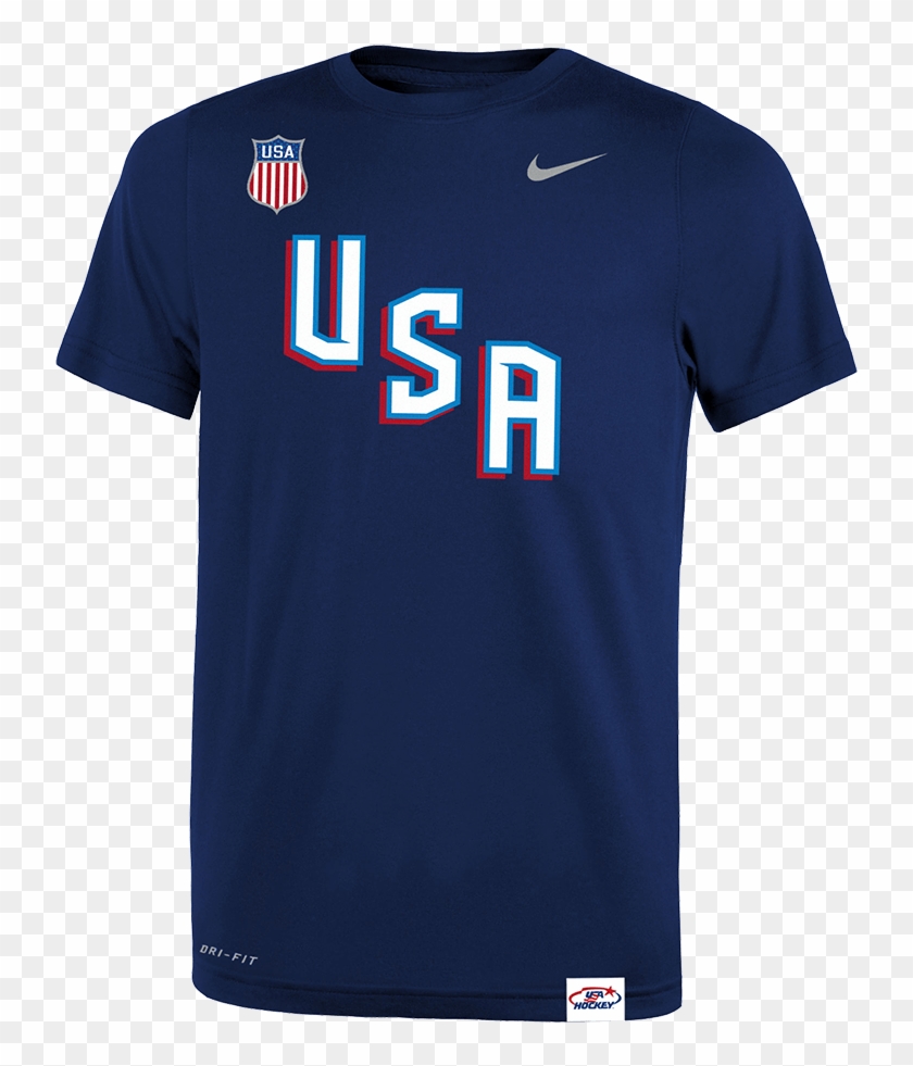 Nike 2018 Rush Blue Olympic Dri Fit Youthtee Nike Dri - T-shirt #1096781
