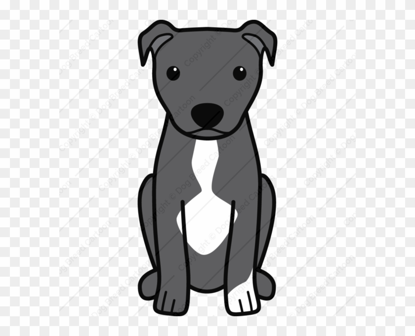 American Pitbull Terrier Natural Ears - Cartoon Pitbull #1096892