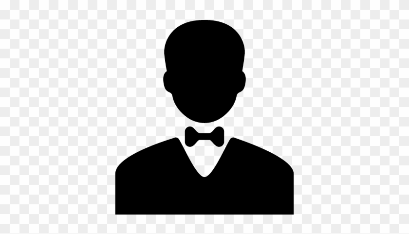 Man With Bow Vector - Man In Suit Icon #1097051