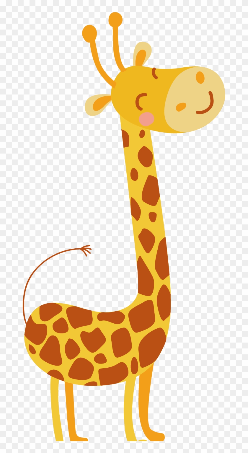 Giraffe Cartoon Greeting Card Birthday - Transparent Giraffe Cartoon Png #1097121