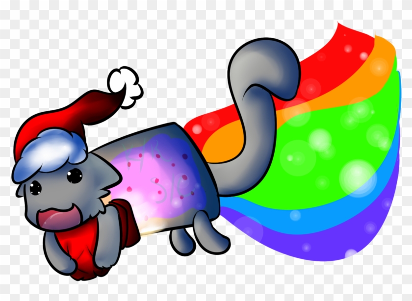 School Contest Thing Nyan Cat Santa By Silver-chimest - Comics #1097282