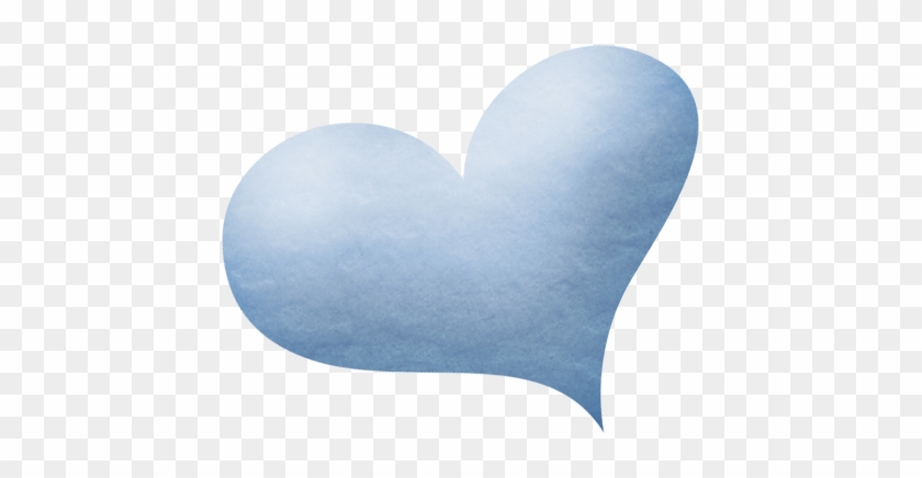 Png Para Gráficas De Baby Shower - Png Coracao Azul Aquarela #1097330