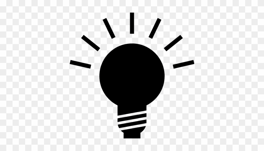 Open Light Bulb Vector - Red Bulb Icon Png #1097386