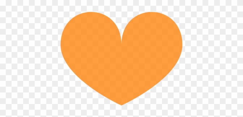 28 Collection Of Orange Heart Clipart - Heart #1097473